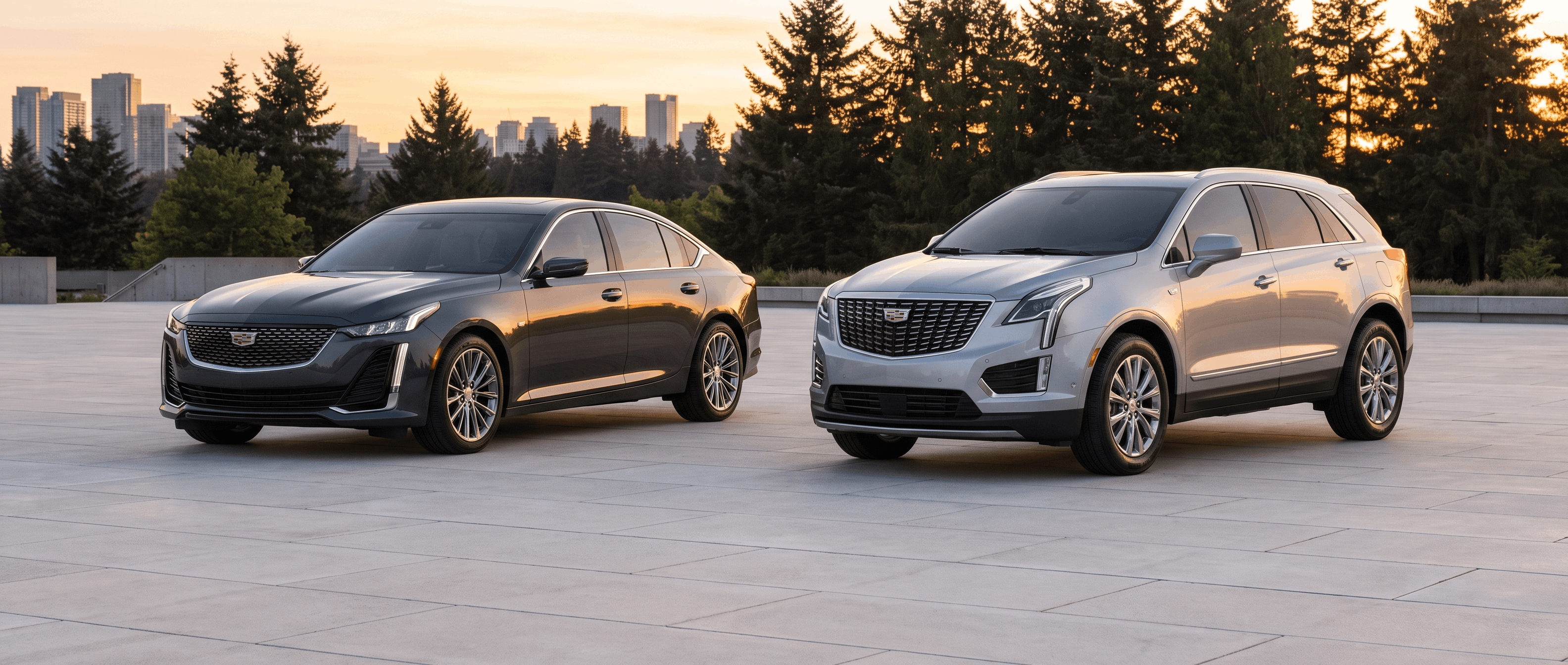 2026 Cadillac XT5 at Ridgeland MS service center with 20-inch alloy wheel detail in morning light